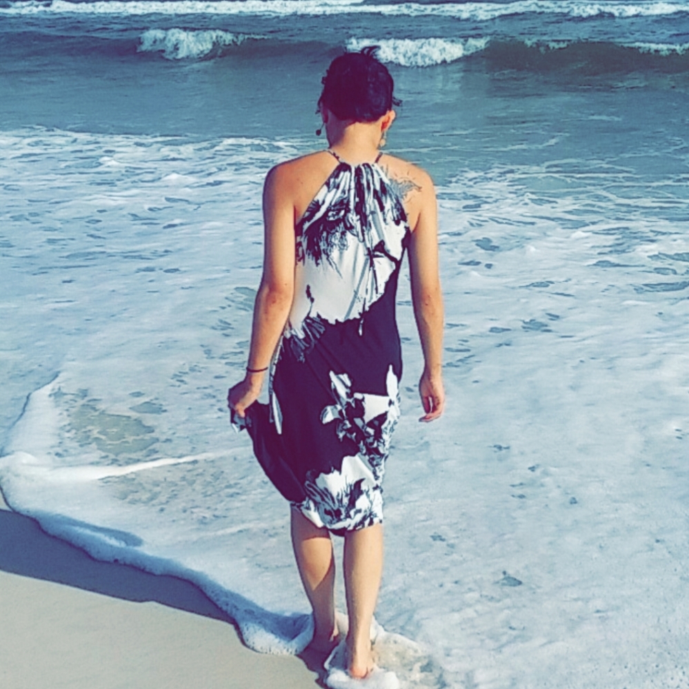 B&W Floral Dress